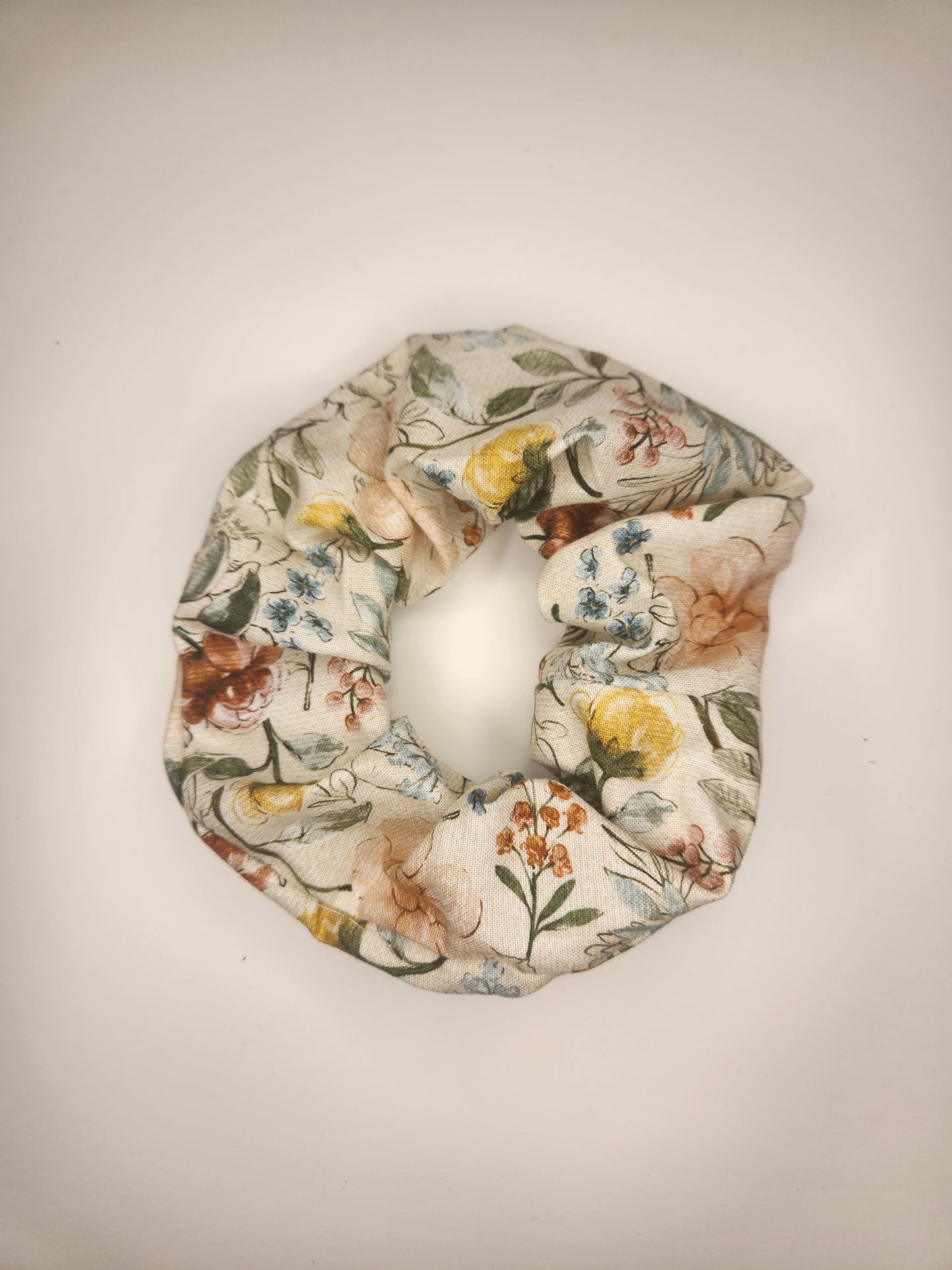 Watercolor Floral Scrunchie