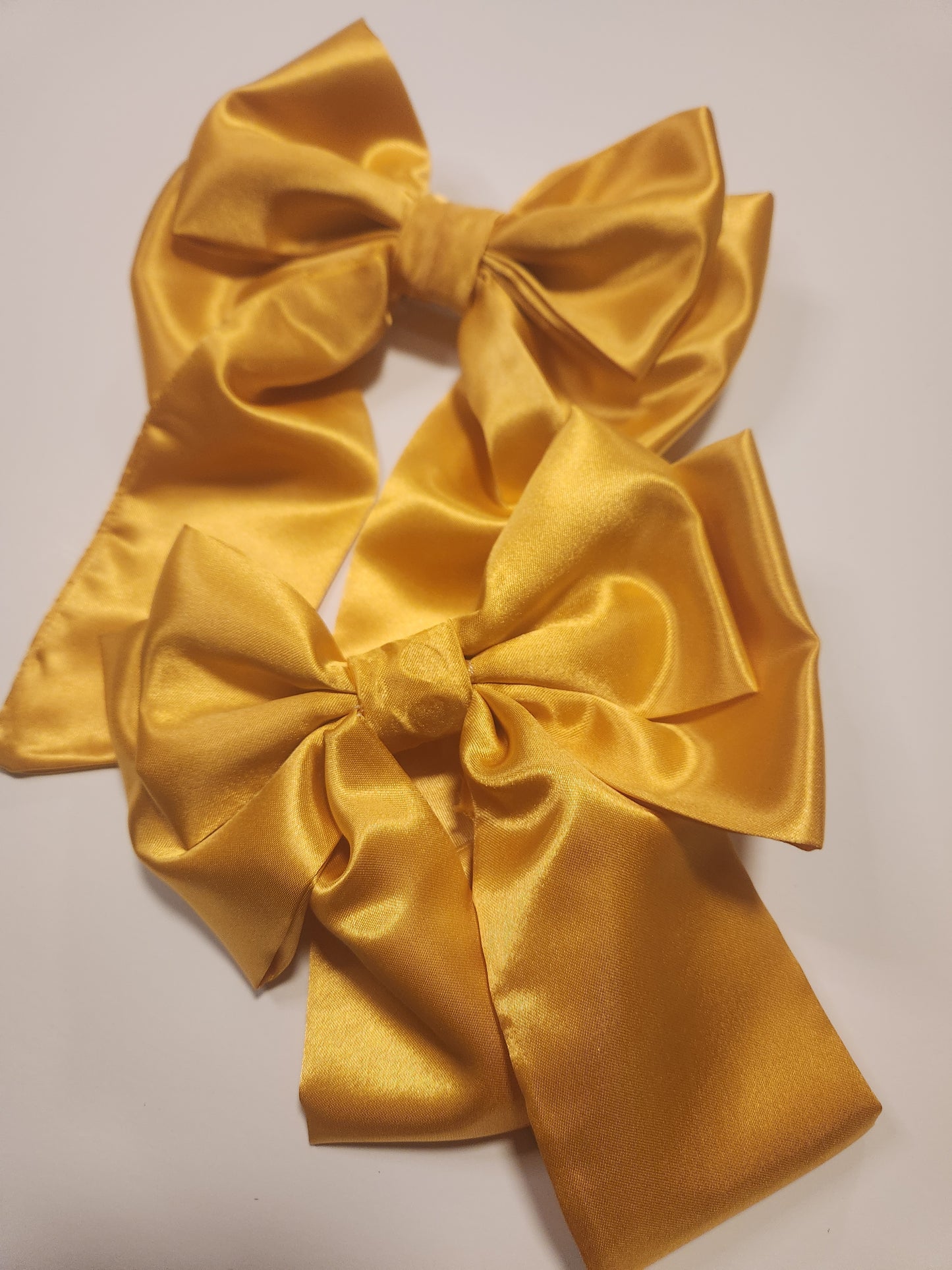 Sunflower Yellow Twin-Tailed Double Layer Bow