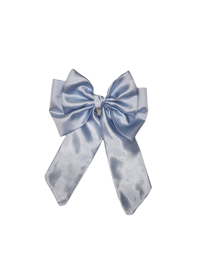 Sky Blue Twin-Tailed Double Layer Bow